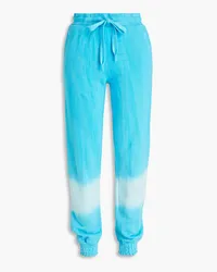 The Upside Track Pants aus Bio-Baumwollfrottee mit Batikmuster Blau