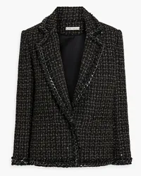 Alice + Olivia Alice OliviaShan Blazer aus Metallic-Tweed mit Verzierung Schwarz