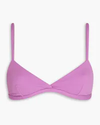 Matteau The Crop Triangel-Bikini-Oberteil aus Stretch-Crêpe Lila