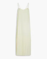 tibi Slip Dress aus Satin inMidilänge Gelb