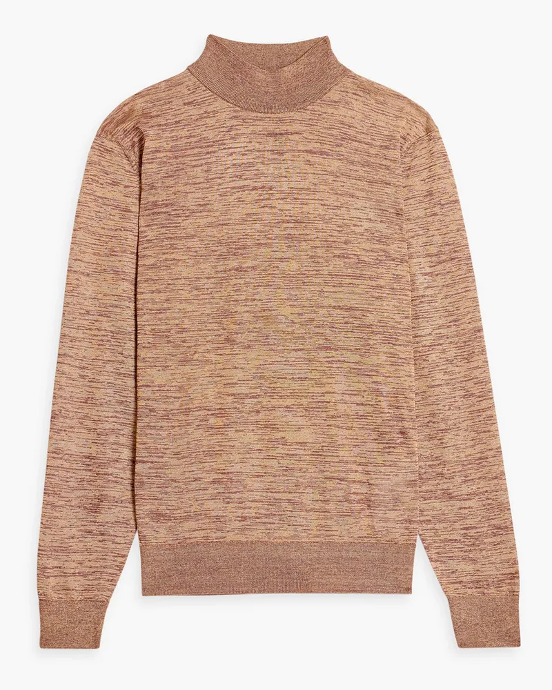 Dolce & Gabbana Rollkragenpullover aus Strick inSpace-Dye-Optik Neutral