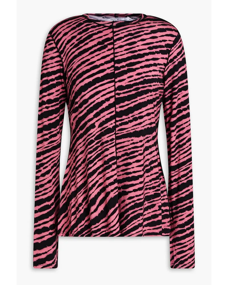 Proenza Schouler Oberteil aus Stretch-Jersey mit Zebraprint Pink