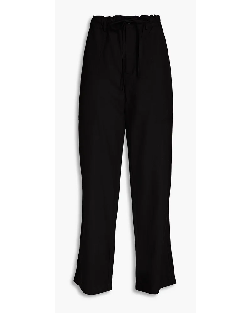 Proenza Schouler Wide-leg crepe pants Schwarz