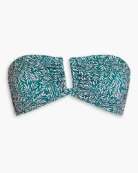 Onia Ashley Bandeau-Bikini-Oberteil mit Print Blau