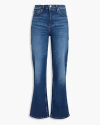 RE/DONE 90s hoch sitzende Jeans mit geradem Bein inausgewaschener Optik Blau