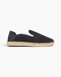 Frescobol Carioca Veluso Espadrilles aus Veloursleder mit einklappbarer Fersenpartie Blau