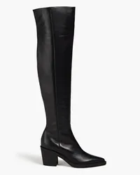 Gianvito Rossi Overknees aus Leder Schwarz