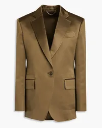 Ferragamo Blazer aus Seidensatin Grün