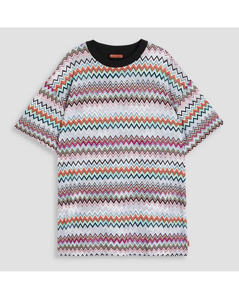 Missoni T-Shirt aus Häkelstrick aus einer Baumwollmischung Weiß