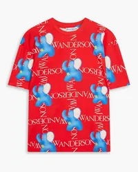 J.W.Anderson T-Shirt aus Baumwoll-Jersey mit Print Rot