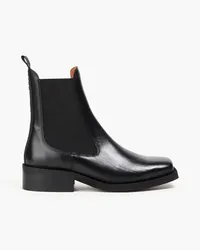 Ganni Chelsea-Boots aus Leder Schwarz