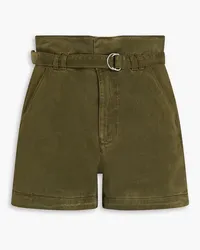 Frame Denim Jeansshorts mit Gürtel Grün