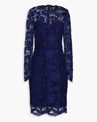 Reem Acra Kleid aus Guipurespitze Blau