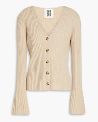 By Malene Birger Cirane Cardigan aus gerippter Wolle Neutral