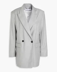 IRO Doppelreihiger Blazer aus Woll-Twill Grau