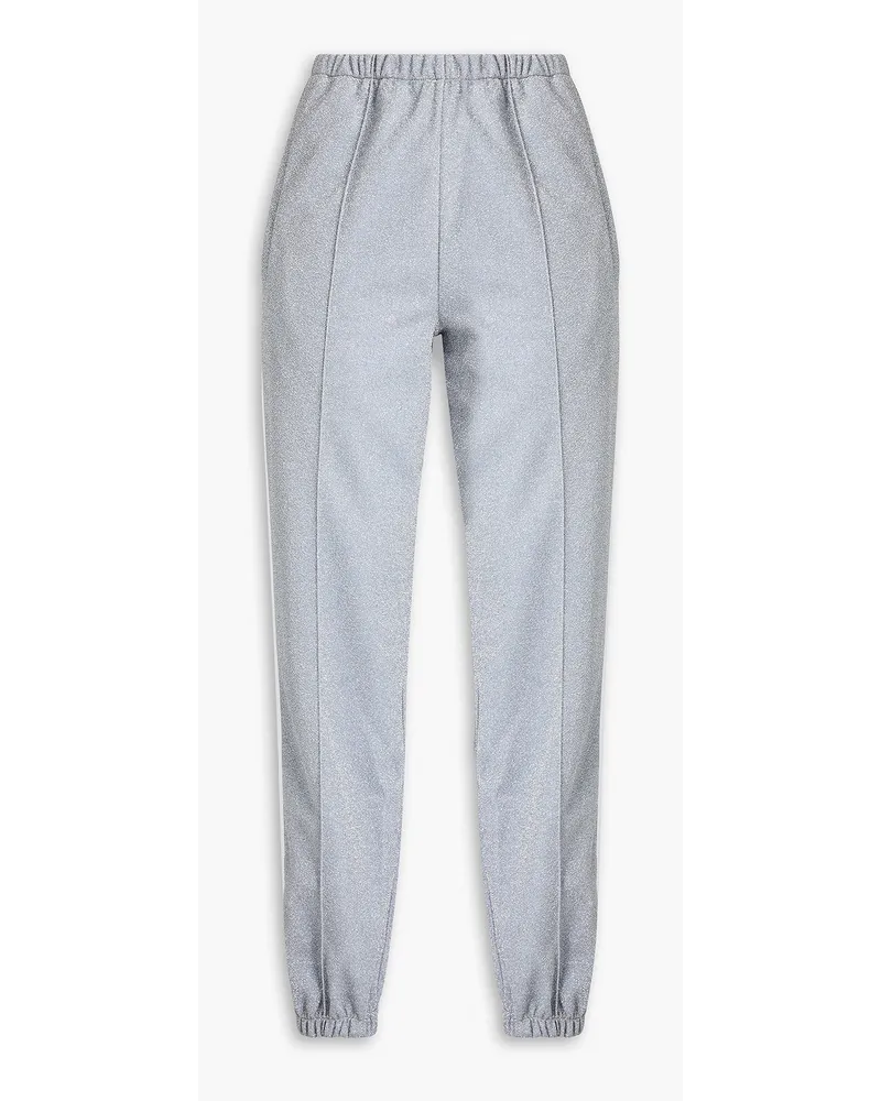 Palm Angels Track Pants aus Stretch-Strick mit Metallic-Effekt Grau