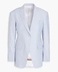 Thom Browne Blazer aus Baumwoll-Oxford Blau