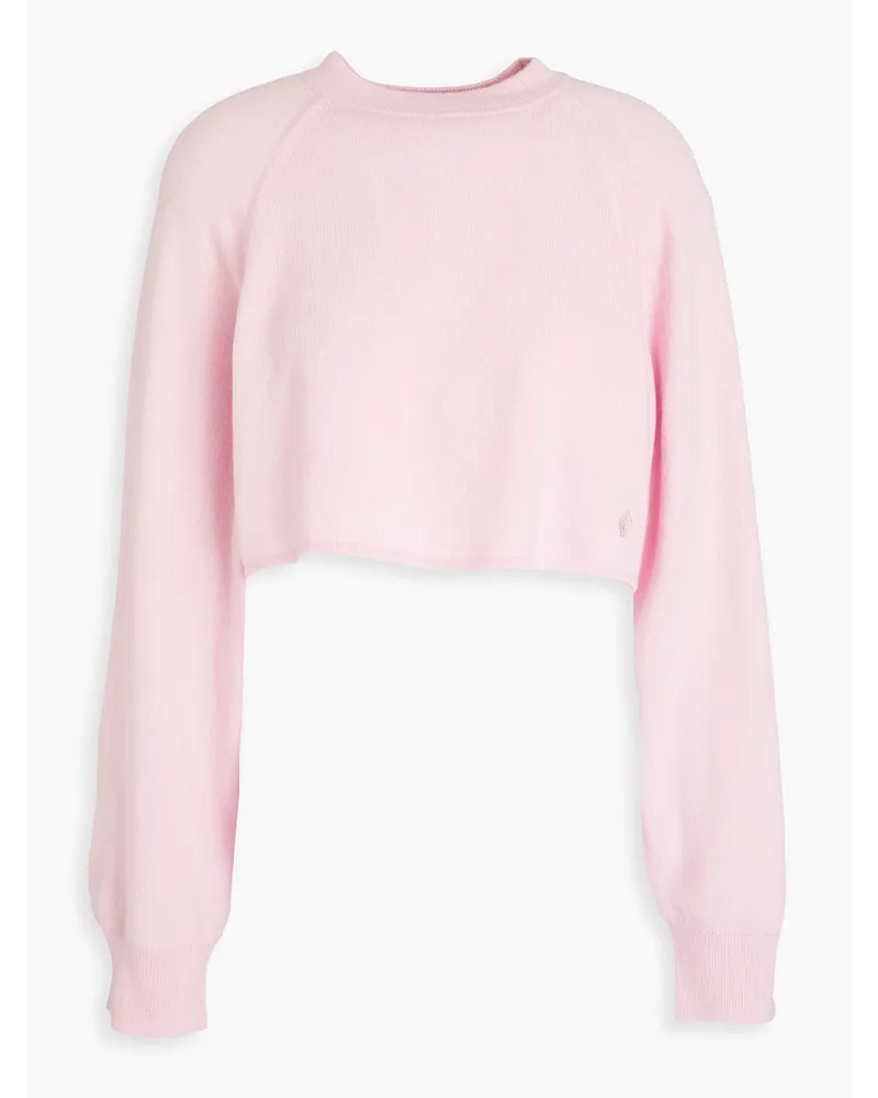 Loulou Studio Bocas Cropped Kaschmirpullover Pink