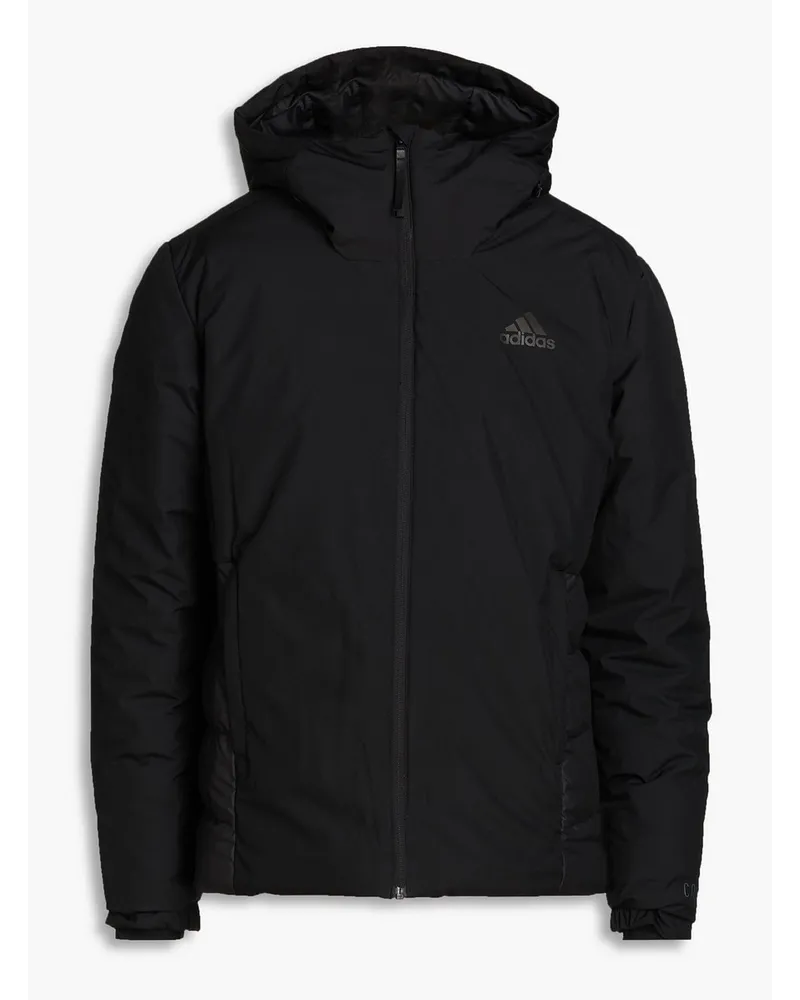 adidas Daunenjacke aus Shell mit Kapuze Schwarz