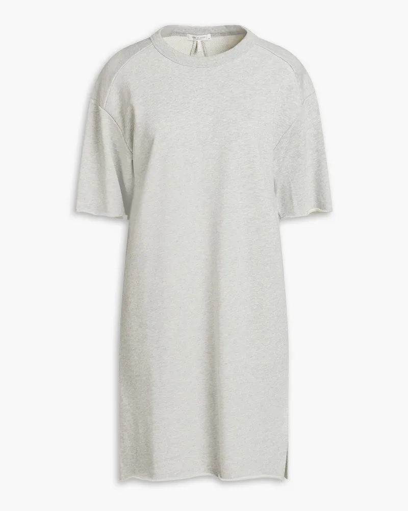 Rag & Bone Icon Minikleid aus Baumwollfrottee Grau