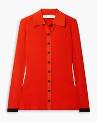 Proenza Schouler Cardigan aus Rippstrick Rot