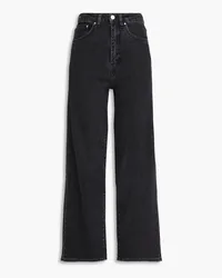 Totême Hoch sitzende Jeans mit weitem Bein Schwarz