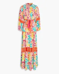 Diane von Furstenberg Tessa Maxikleid aus Baumwoll-Jacquard mit Print Orange