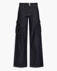 Alice + Olivia Alice OliviaKal hoch sitzende Jeans mit weitem Bein Blau