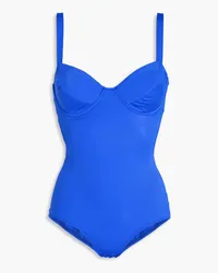 Norma Kamali Badeanzug aus Stretch-Material mit Bügel Blau