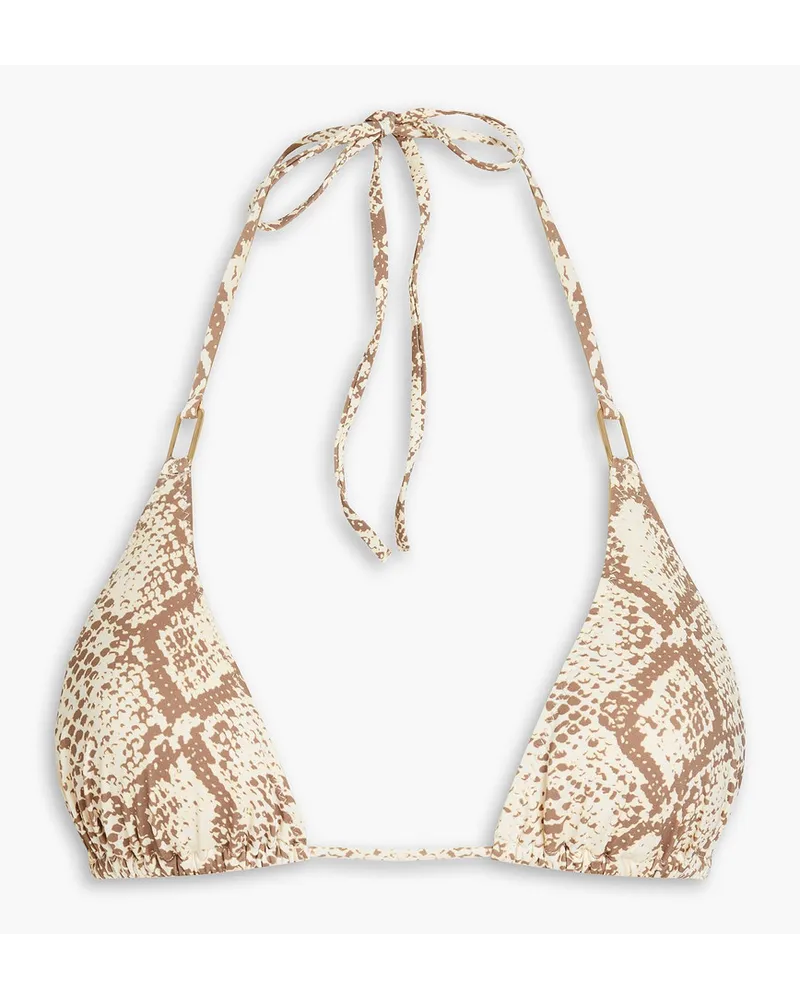 Melissa Odabash Cancun Triangel-Bikini-Oberteil mit Schlangenprint Animal-print