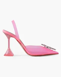 Amina Muaddi Begum Slingback-Pumps aus PVC mit Kristallen Pink