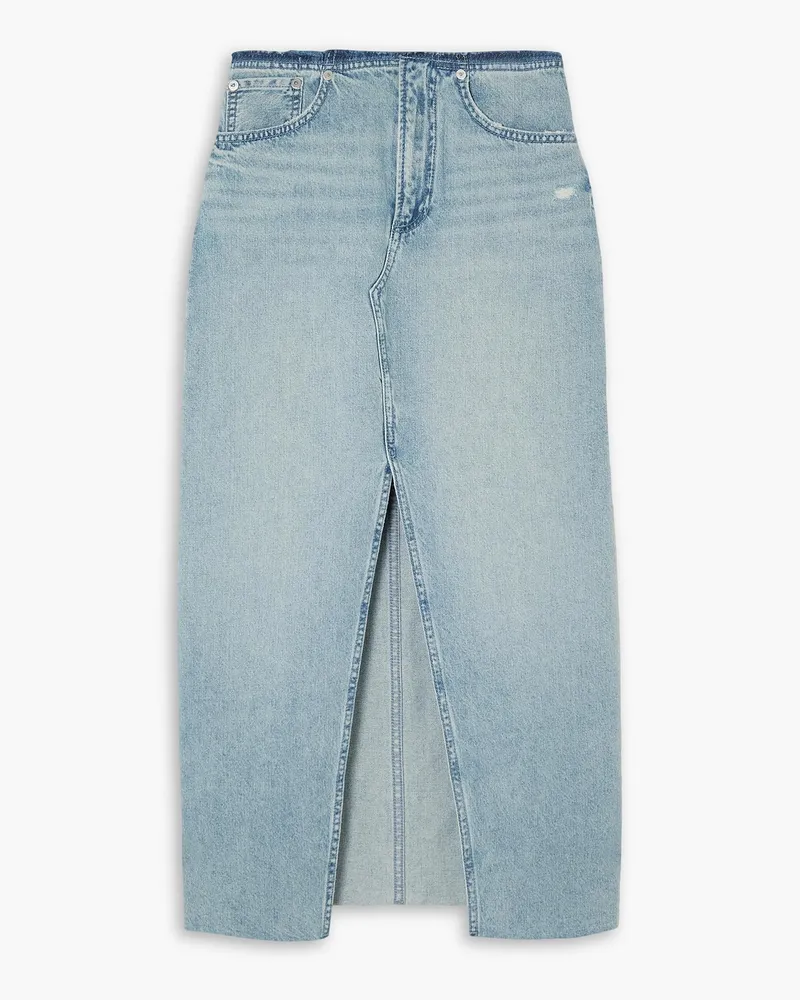 Rag & Bone Clara Midi-Jeansrock Blau