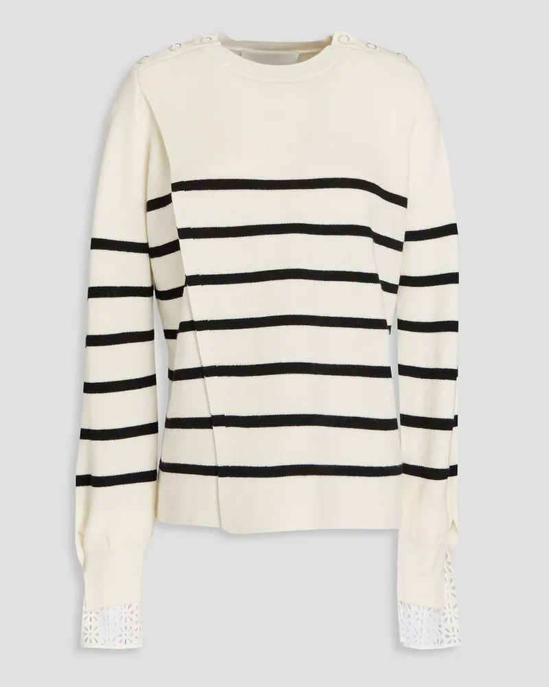 3.1 phillip lim Wollpullover Mit Streifen Weiß