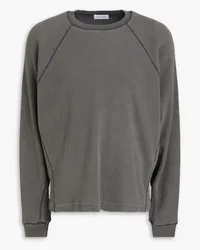 John Elliott + Co Sweatshirt aus Baumwolle inWaffelstrick Grau