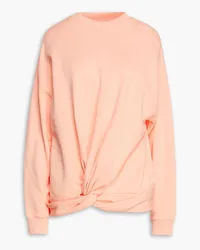 7 for all mankind Sweatshirt aus Baumwollfrottee mit Twist-Detail Orange