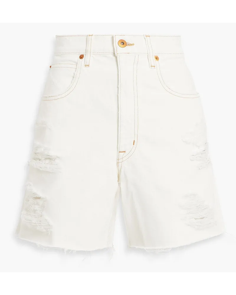 SLVRLAKE Dakota Jeansshorts inDistressed-Optik Weiß