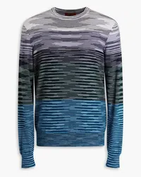 Missoni Wollpullover inSpace-Dye-Optik Schwarz