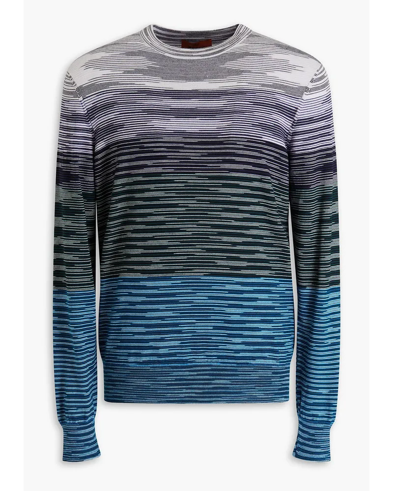 Missoni Wollpullover inSpace-Dye-Optik Schwarz