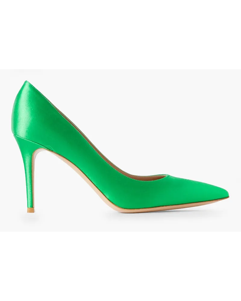 Gianvito Rossi Gianvito 85 Pumps aus Satin Grün