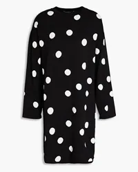 Moschino Minikleid aus Jacquard-Strick mit Polka-Dots Schwarz