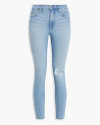 Nobody Denim Cult hoch sitzende Cropped Skinny Jeans inDistressed-Optik Blau