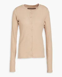 Enza Costa Cardigan aus einer Baumwoll-Kaschmirmischung Neutral