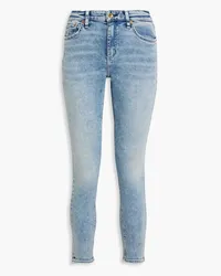 Rag & Bone Cate halbhohe Cropped Skinny Jeans inDistressed-Optik Blau