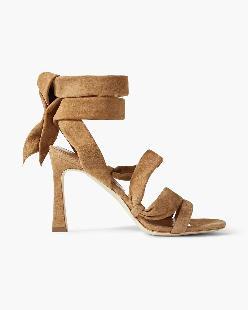 STAUD Rellie Sandalen aus Veloursleder Neutral