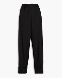 Rag & Bone Marianne Karottenhose aus Woll-Twill mit Falten Schwarz