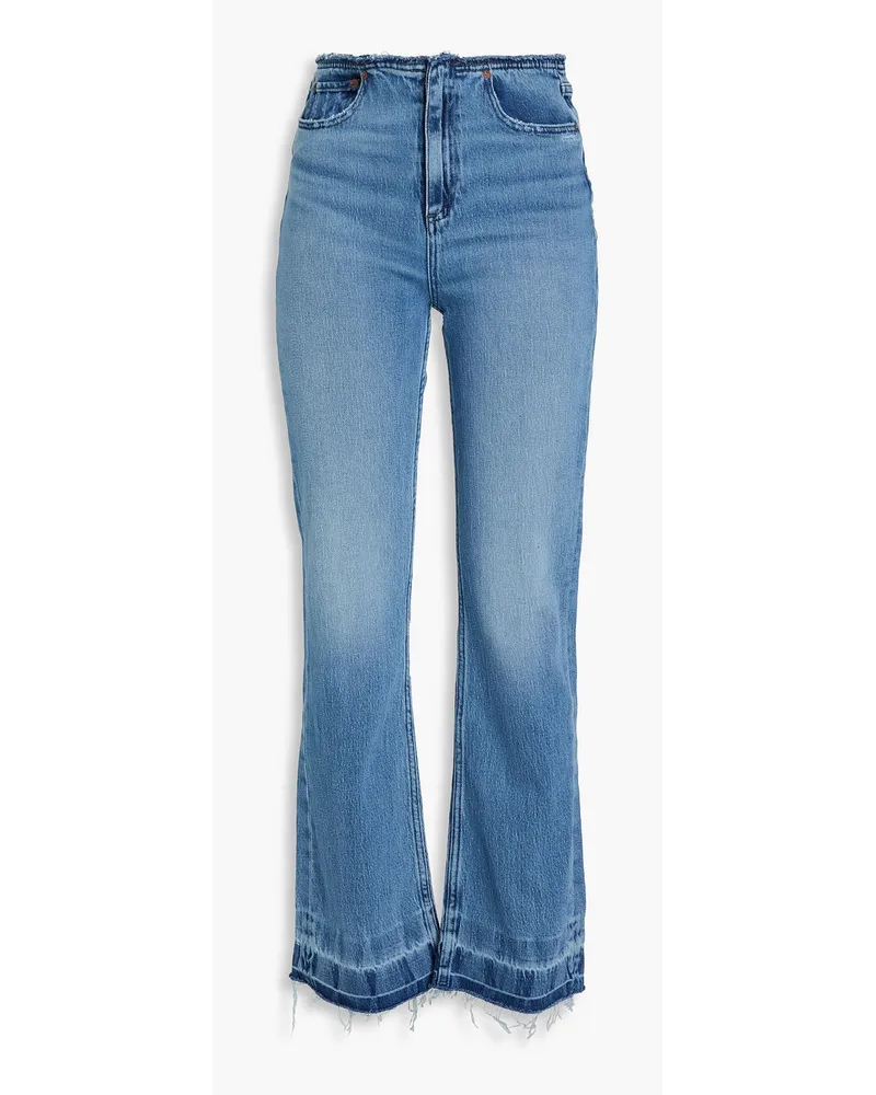 Rag & Bone Peyton halbhohe Bootcut-Jeans inDistressed-Optik Blau