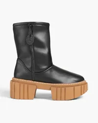 Stella McCartney Ankle Boots aus Kunstleder Schwarz