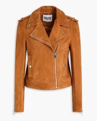 Claudie Pierlot Bikerjacke aus Veloursleder Braun