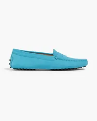 TOD'S Gommino Loafers aus Veloursleder Blau