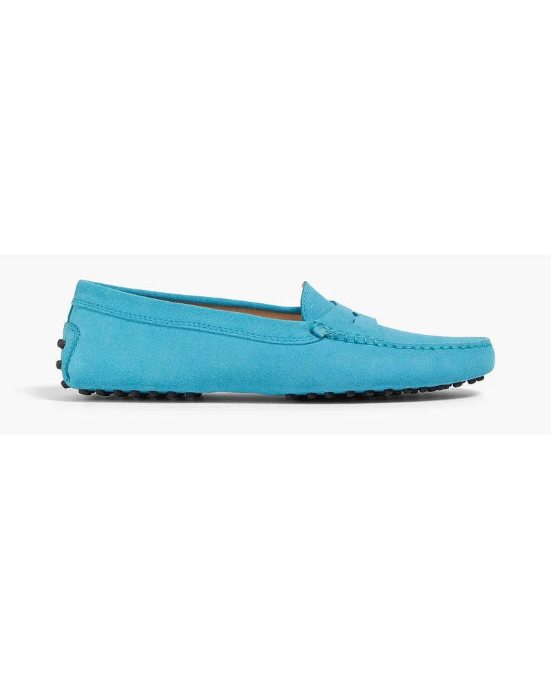 TOD'S Gommino Loafers aus Veloursleder Blau